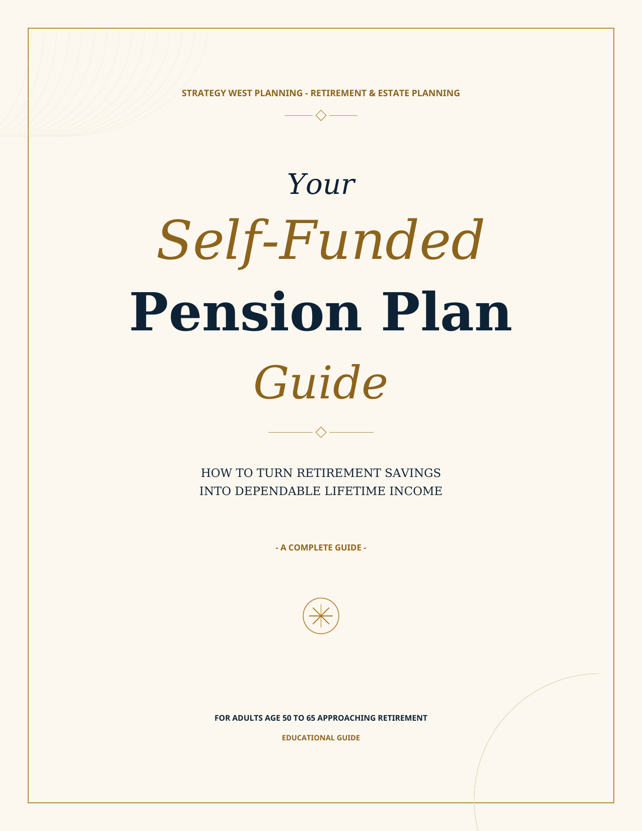 Your Self-Funded Pension Plan Guide cover